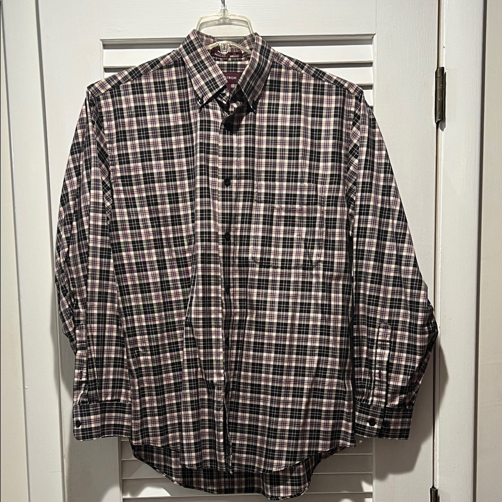 Men's Nordstrom Plaid Button-Down Shirt, multi color,